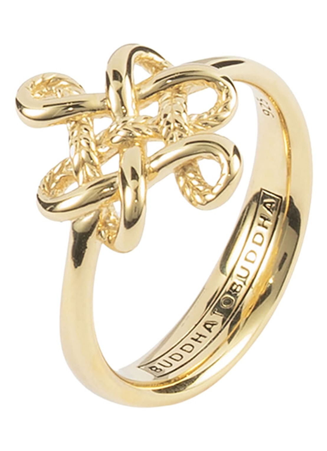 Buddha to Buddha Endless Knot ring verguld  - detail 3 goud