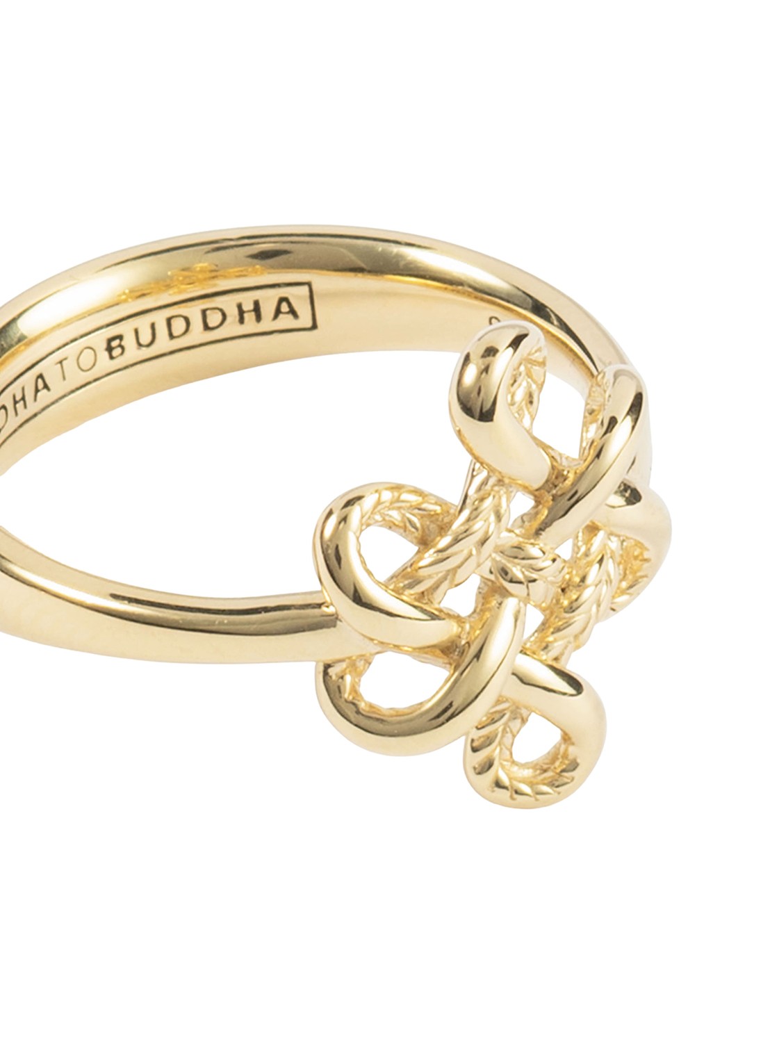 Buddha to Buddha Endless Knot ring verguld  - detail 4 goud