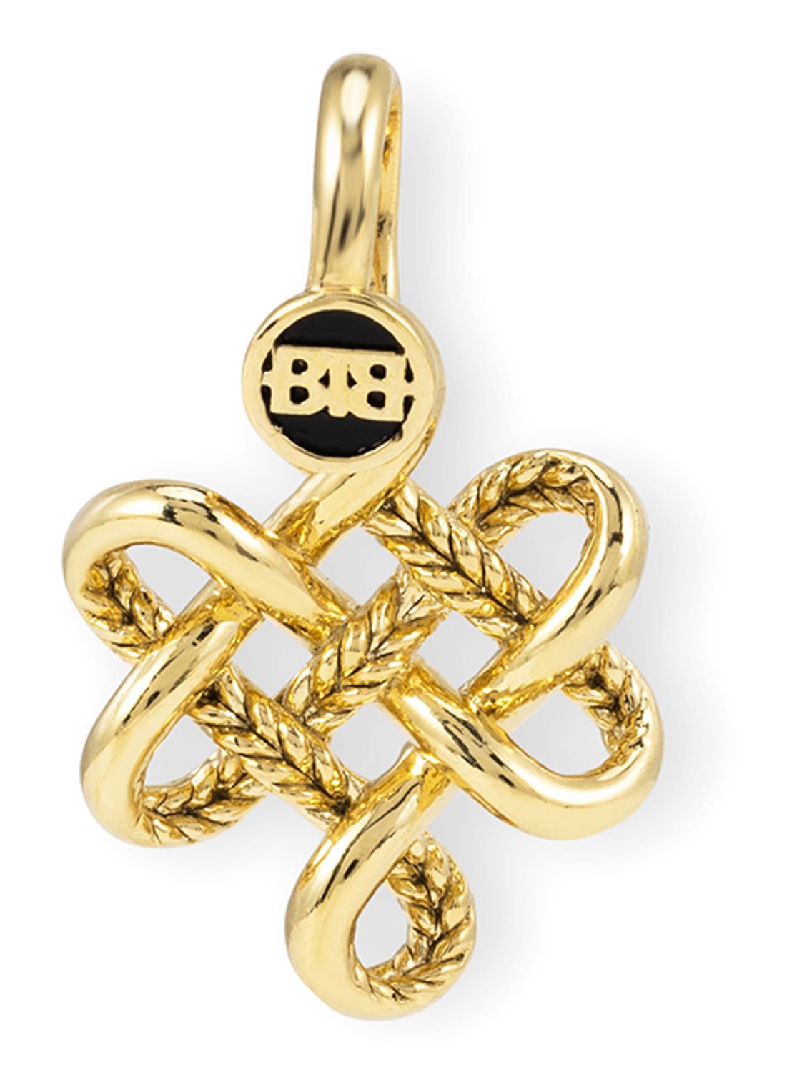Buddha to Buddha Endless Knot XS hanger verguld  - voorkant 4 goud