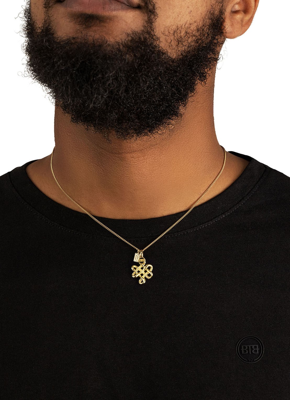 Buddha to Buddha Endless Knot XS hanger verguld  - voorkant 5 goud