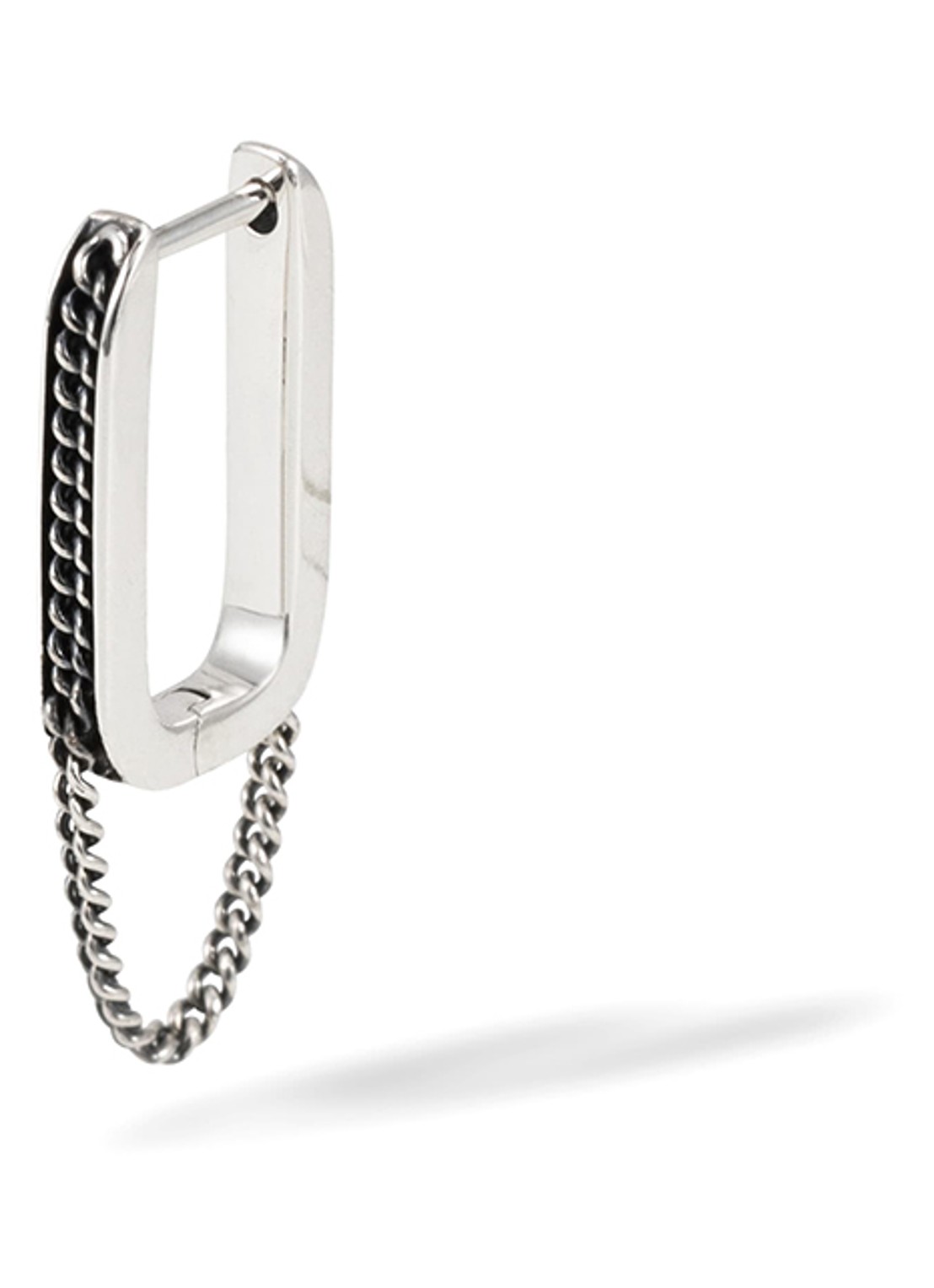 Buddha to Buddha Essential enkele oorring van zilver - voorkant 3 zilver