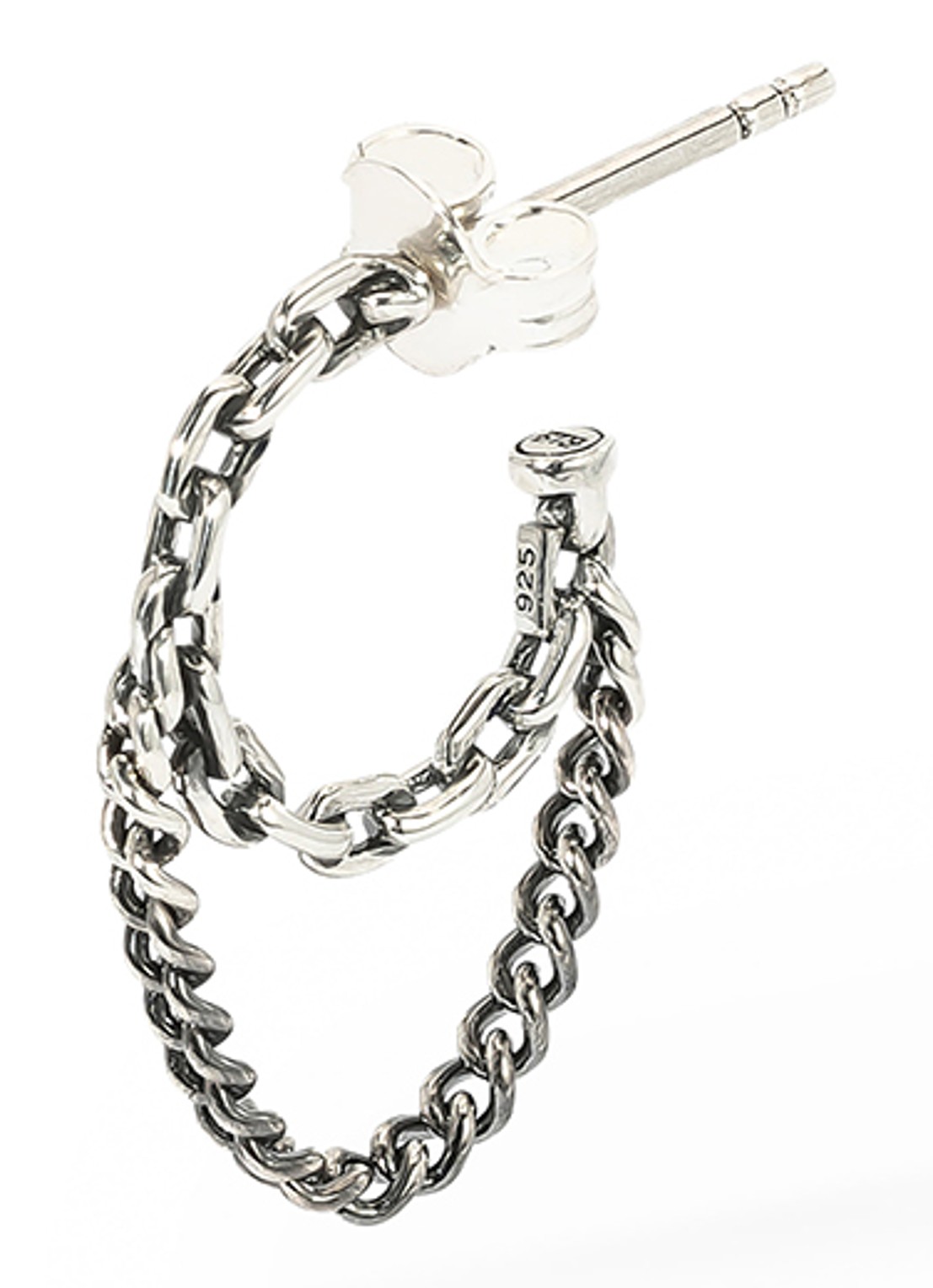 Buddha to Buddha Essential enkele oorsteker van zilver - voorkant 3 zilver