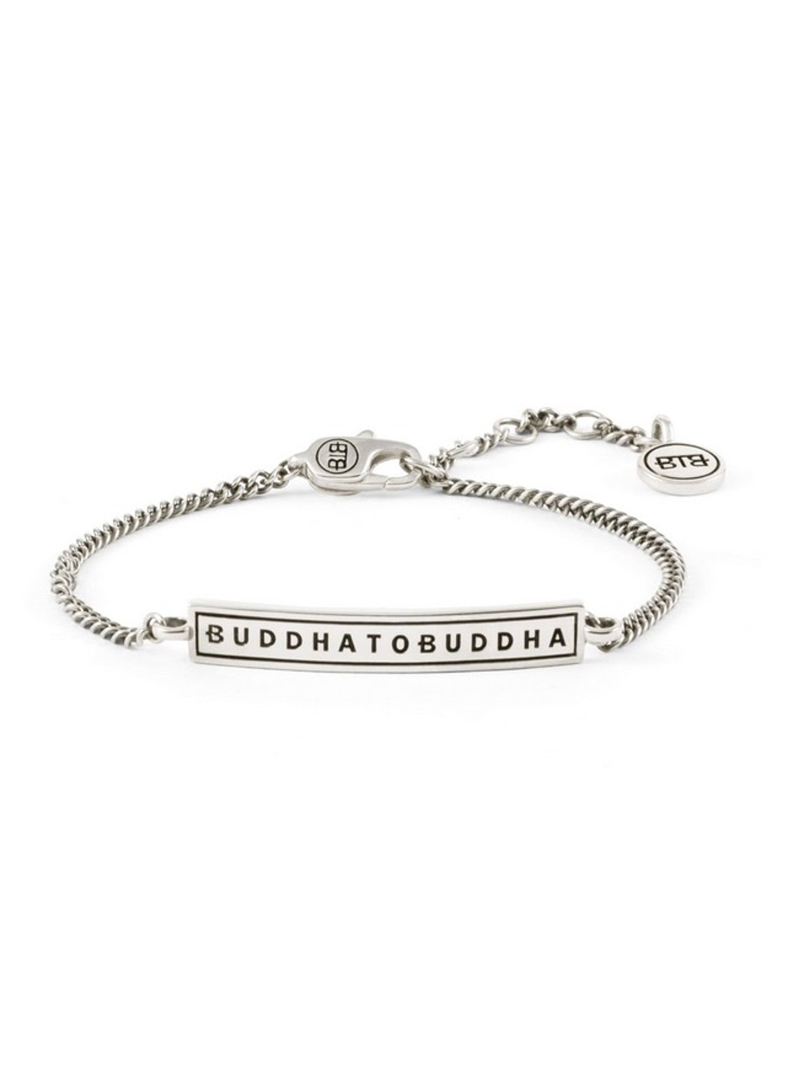 Buddha to Buddha Essential Logo enkelbandje van zilver - voorkant 3 zilver