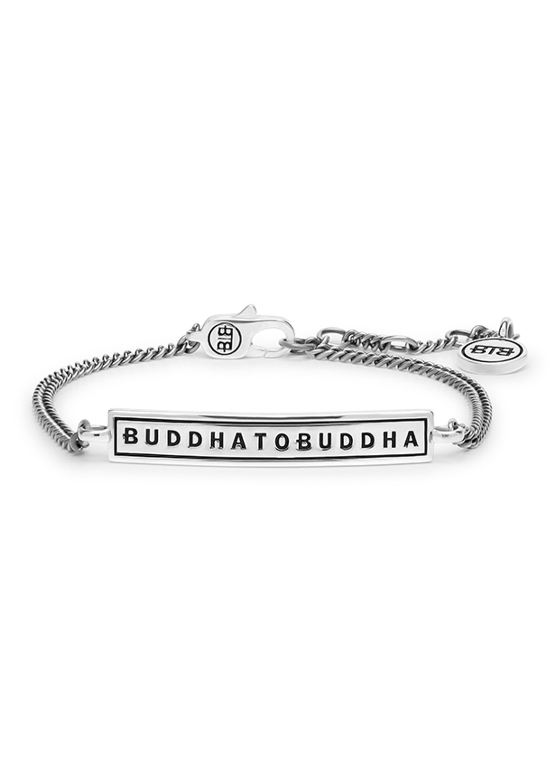 Buddha to Buddha Essential Logo enkelbandje van zilver - voorkant 5 zilver