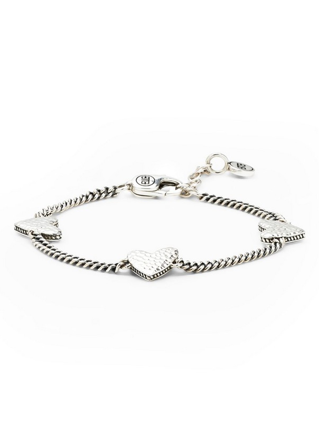 Buddha to Buddha Essential Multi hart armband van zilver  - voorkant zilver