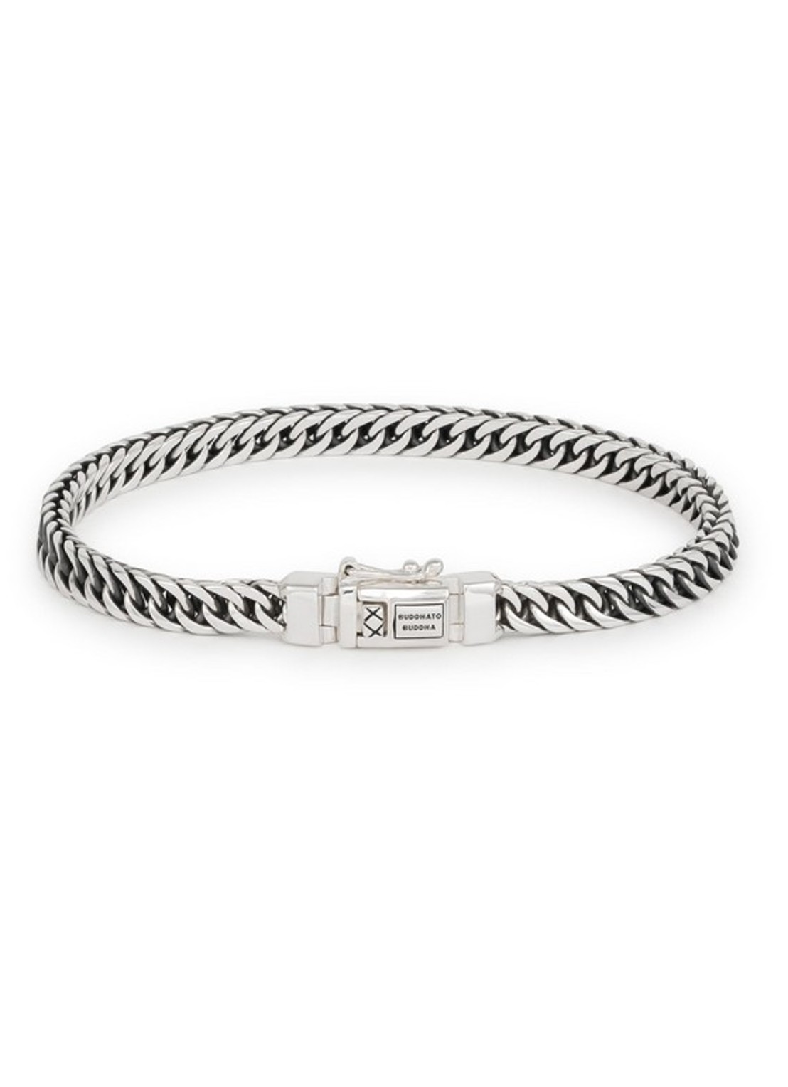 Buddha to Buddha Esther Mini schakelarmband van zilver - voorkant zilver