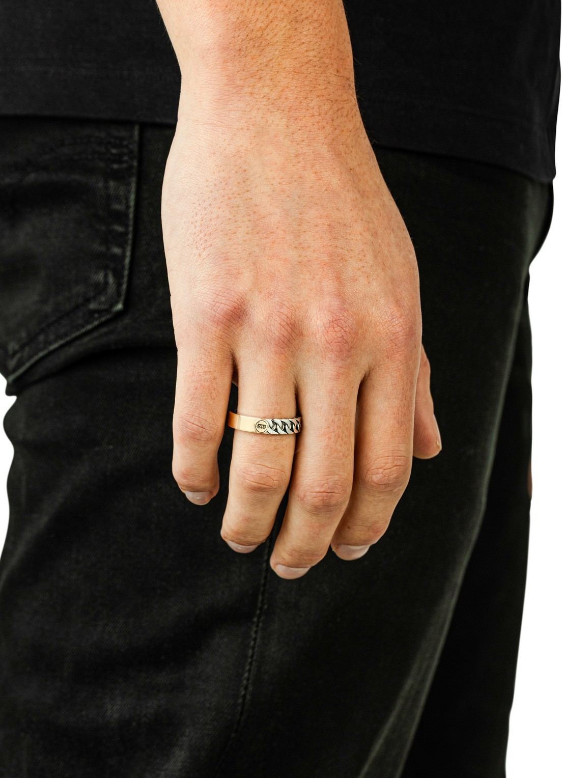 Buddha to Buddha Esther Small Dual ring van zilver - voorkant zilver