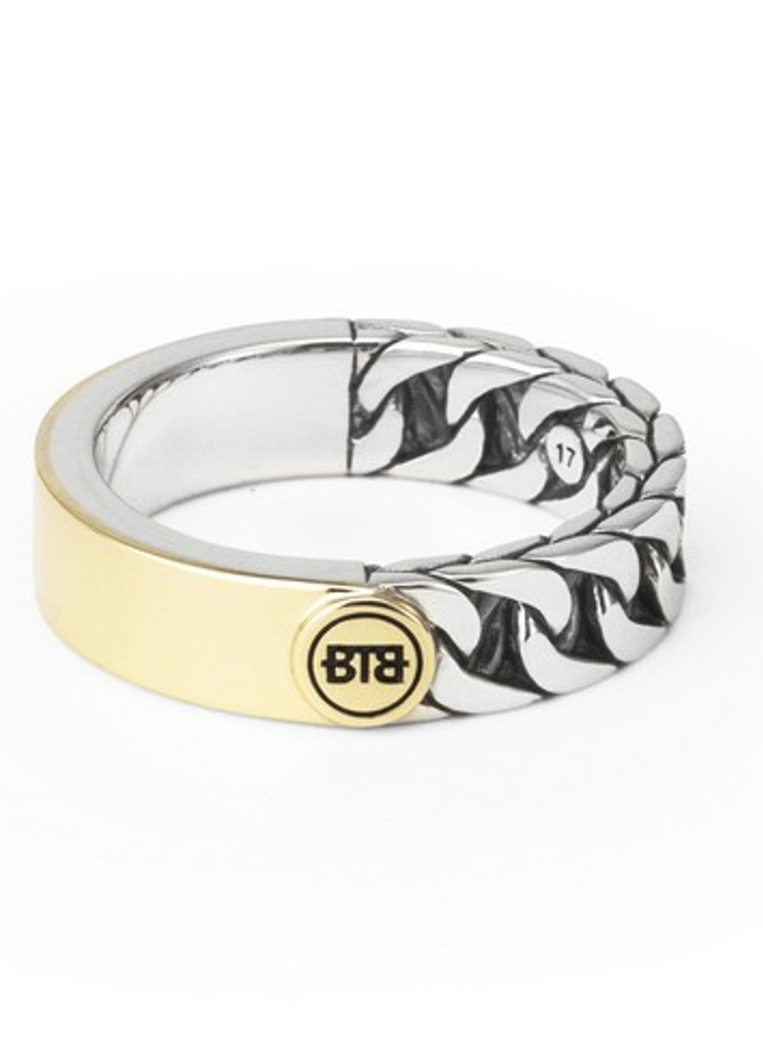 Buddha to Buddha Esther Small Dual ring van zilver - voorkant 2 zilver