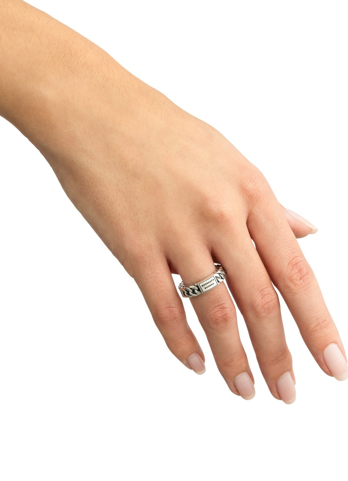 Buddha to Buddha Esther Small ring van zilver - voorkant 2 zilver