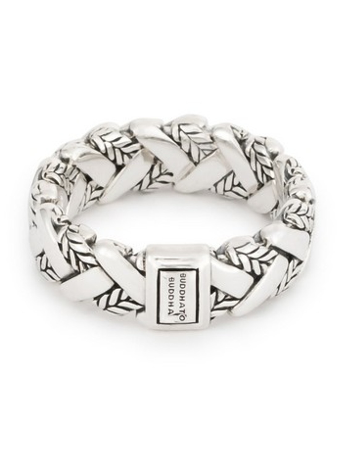 Buddha to Buddha George Texture ring van zilver - voorkant 3 zilver