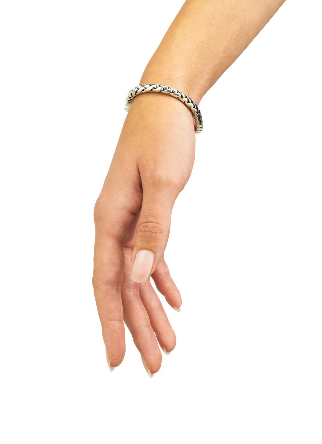 Buddha to Buddha George XS schakelarmband van zilver - voorkant 2 zilver