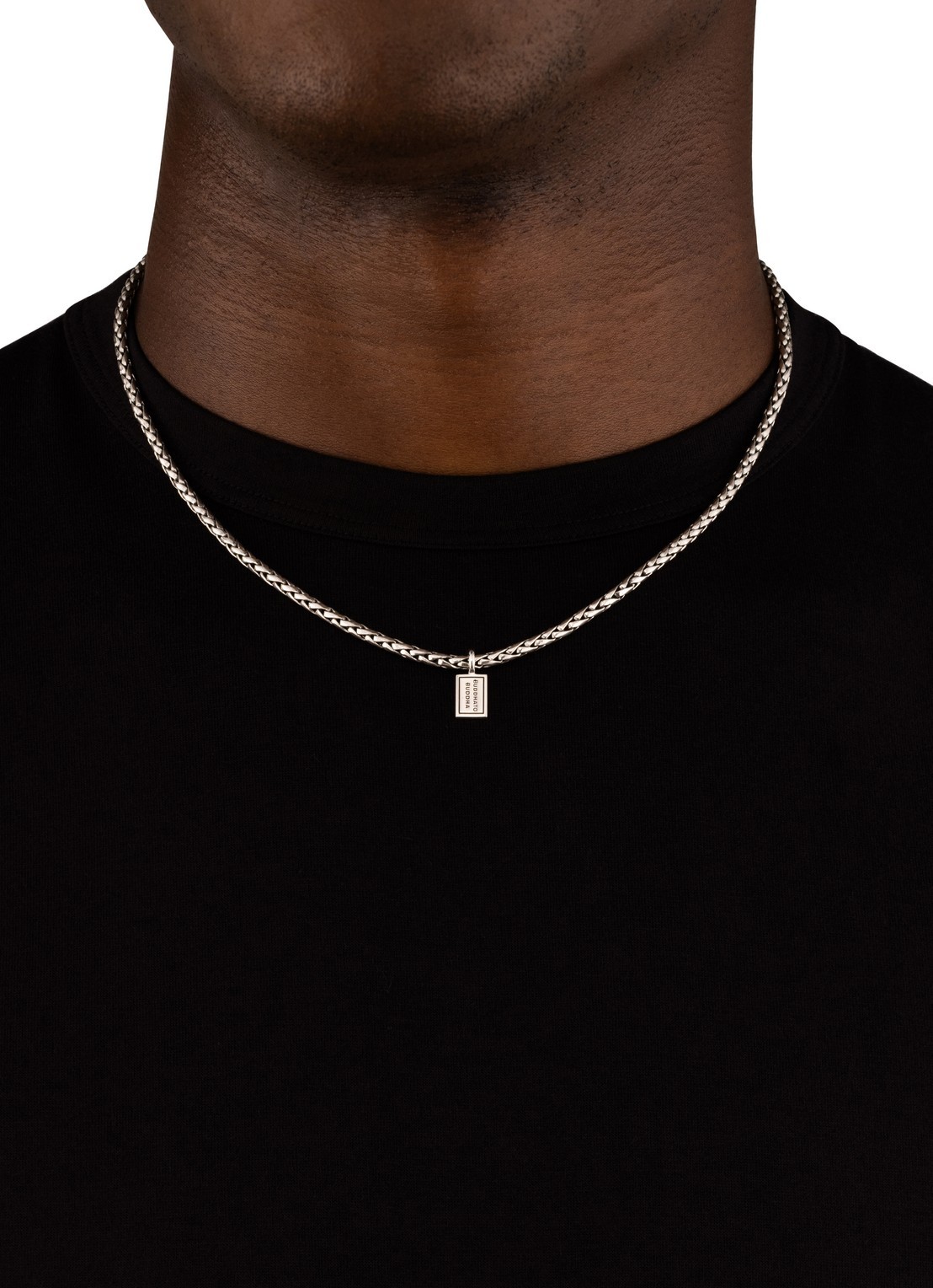 Buddha to Buddha George XS schakelketting van zilver - voorkant 4 zilver