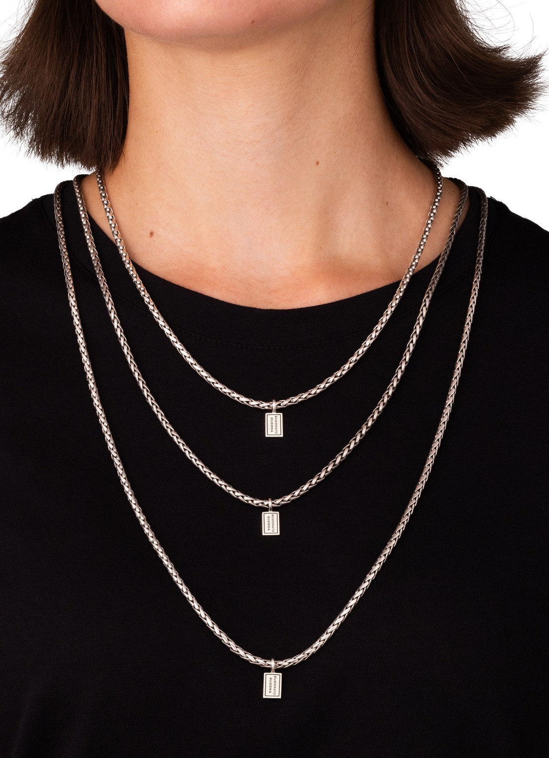 Buddha to Buddha George XS schakelketting van zilver - detail 2 zilver