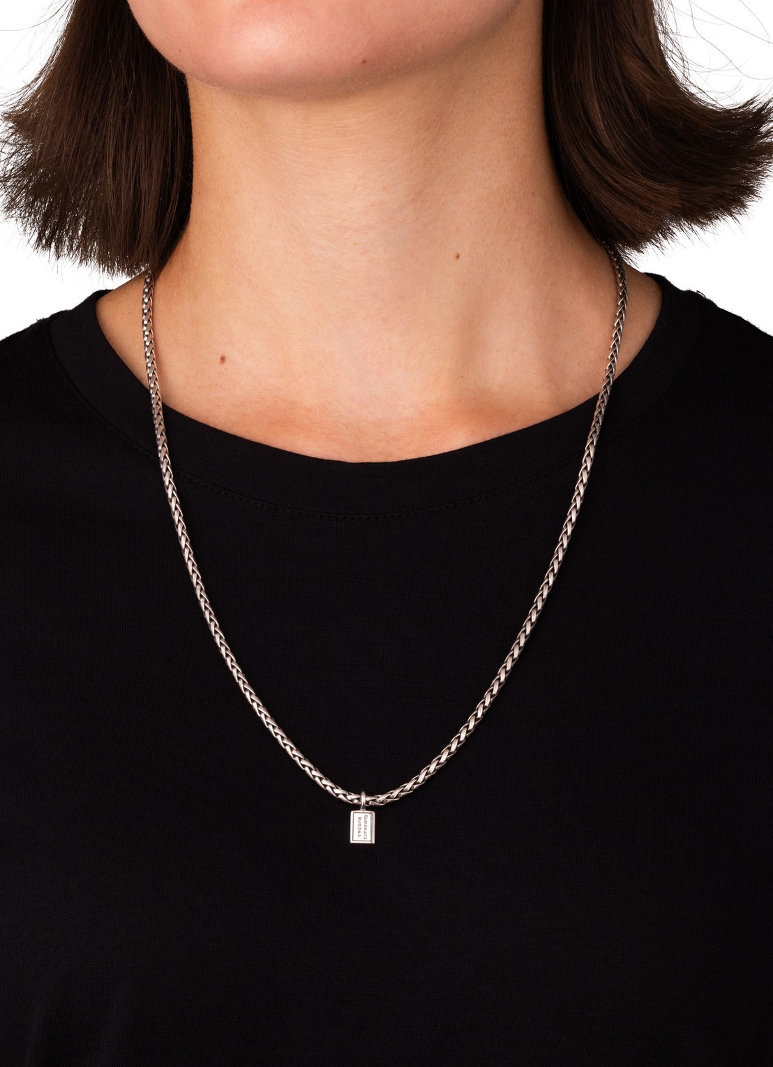 Buddha to Buddha George XS schakelketting van zilver - voorkant 4 zilver