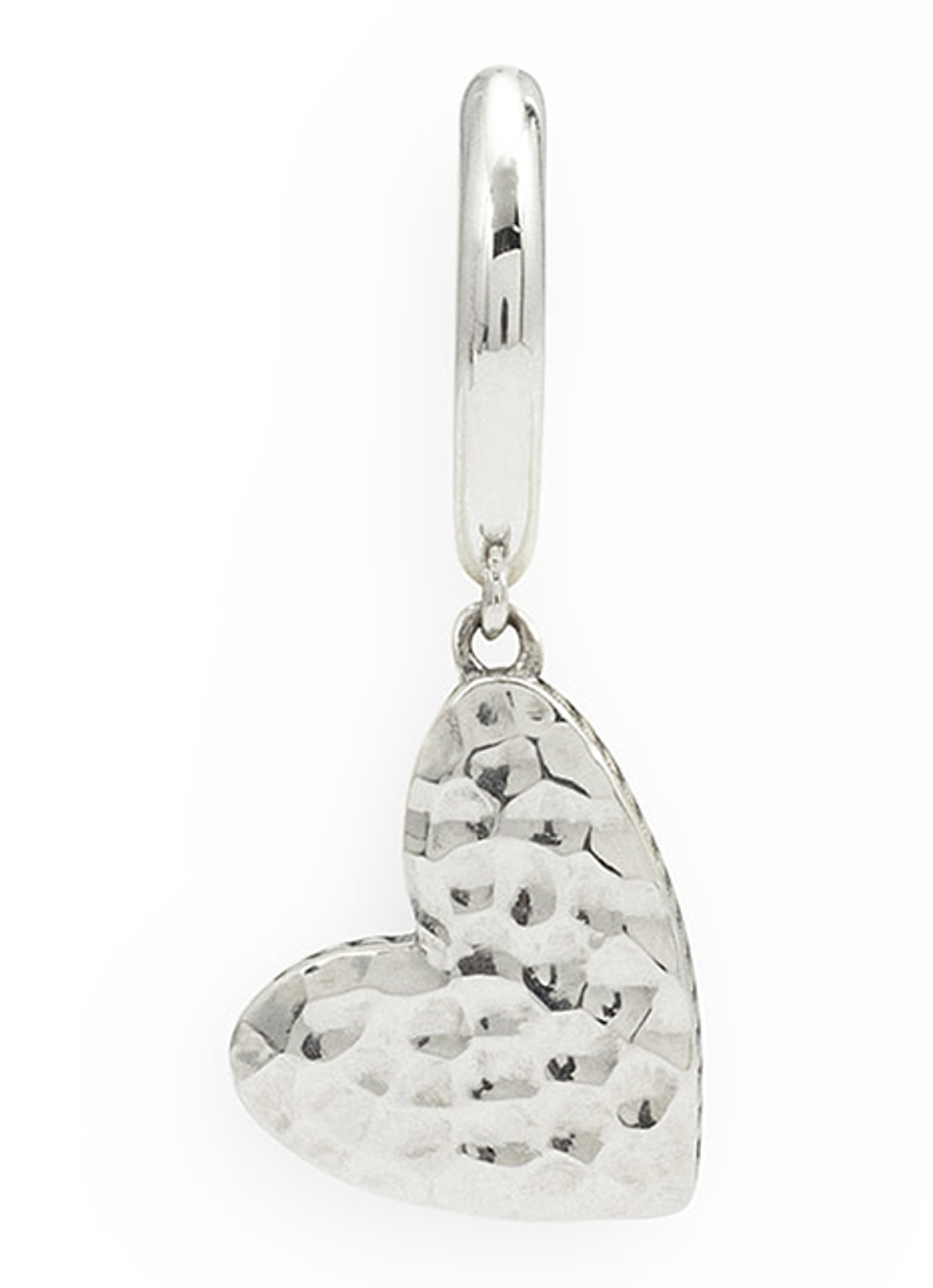 Buddha to Buddha Hart enkele oorring van zilver - detail 4 zilver