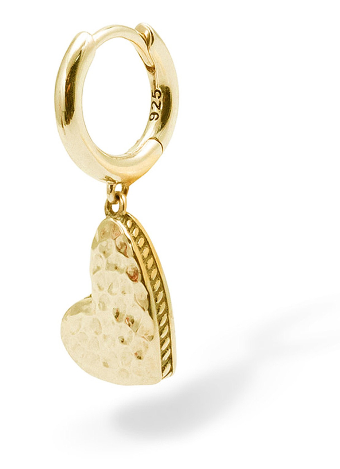 Buddha to Buddha Hart enkele oorring verguld  - voorkant 3 goud