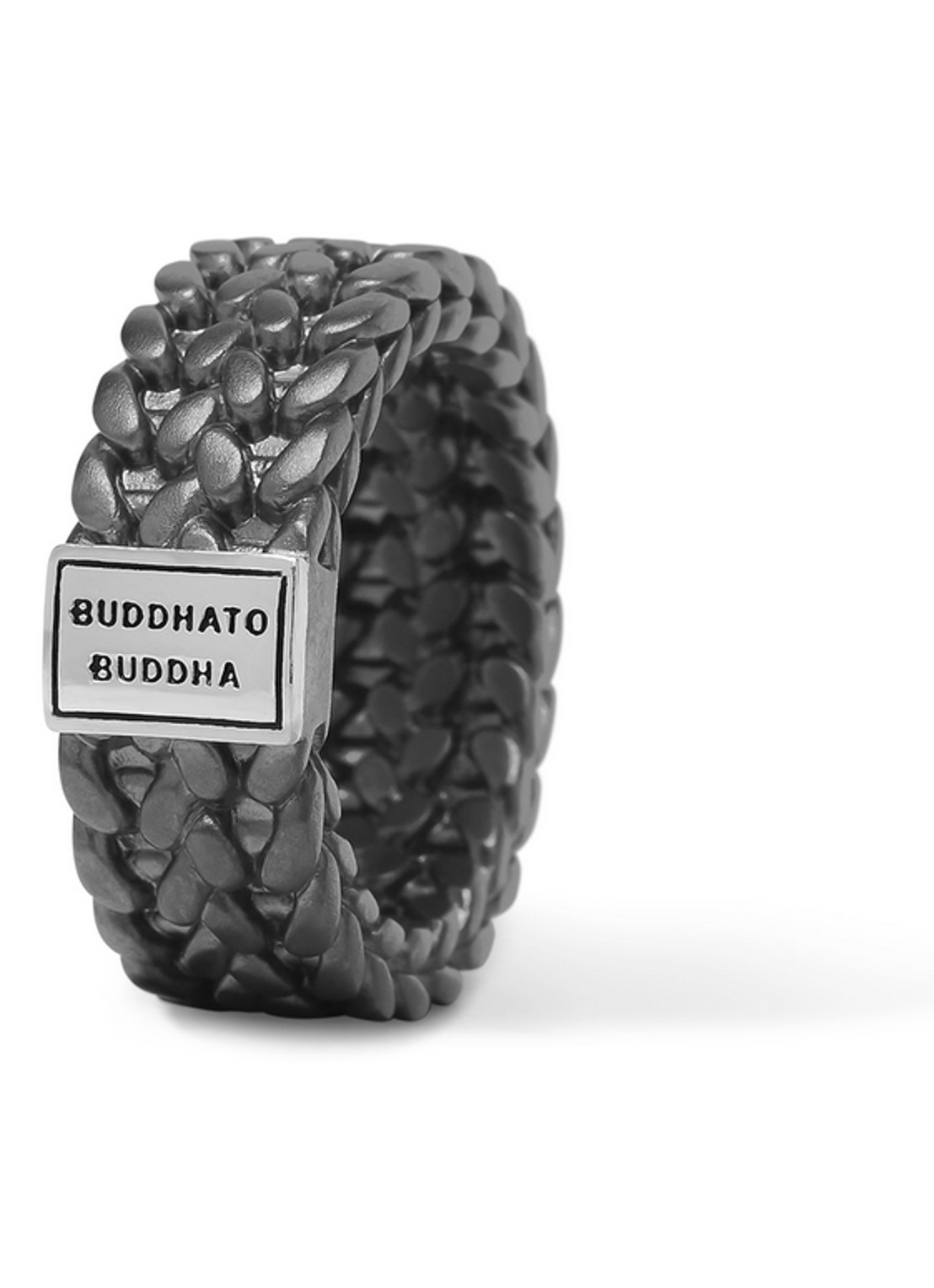 Buddha to Buddha Julius Ring Black Rhodium ring van zilver - detail 5 donkergrijs