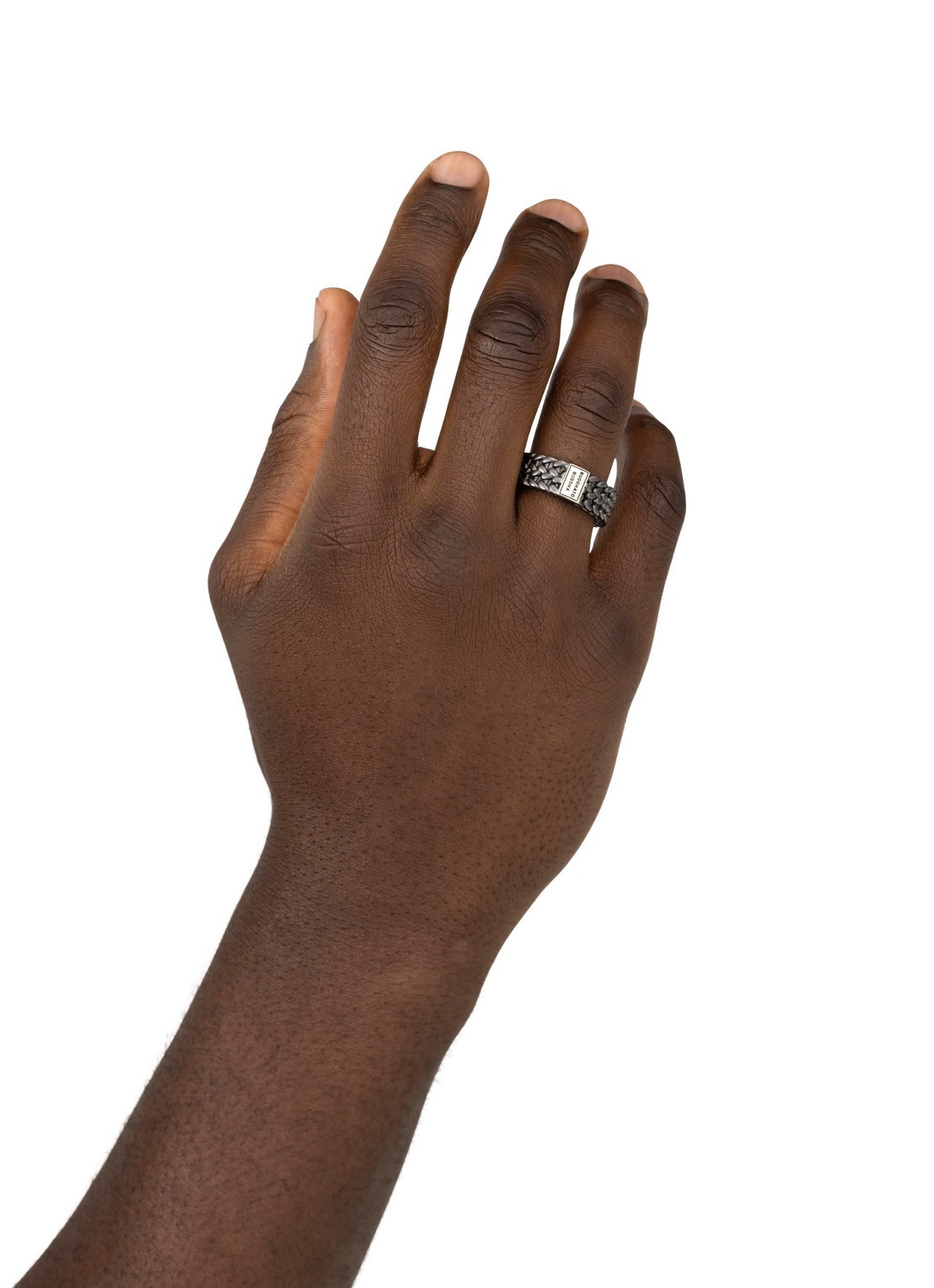 Buddha to Buddha Julius Ring Black Rhodium ring van zilver - voorkant 2 donkergrijs