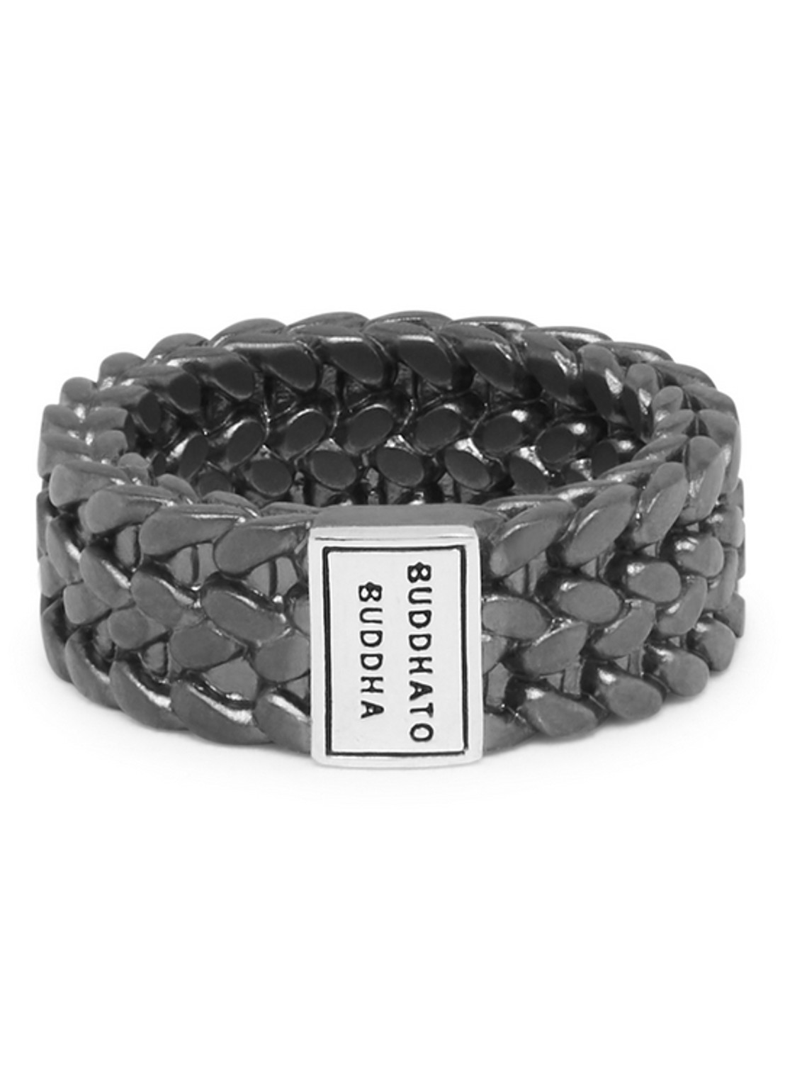 Buddha to Buddha Julius Ring Black Rhodium ring van zilver - voorkant 3 donkergrijs