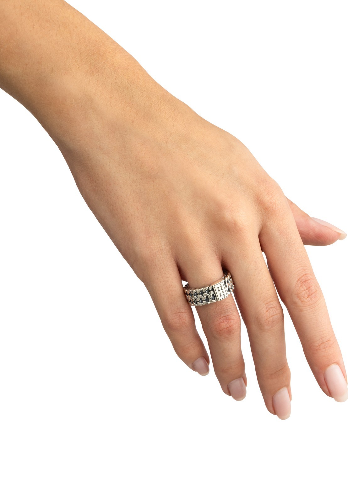 Buddha to Buddha Julius ring van zilver - voorkant 2 zilver