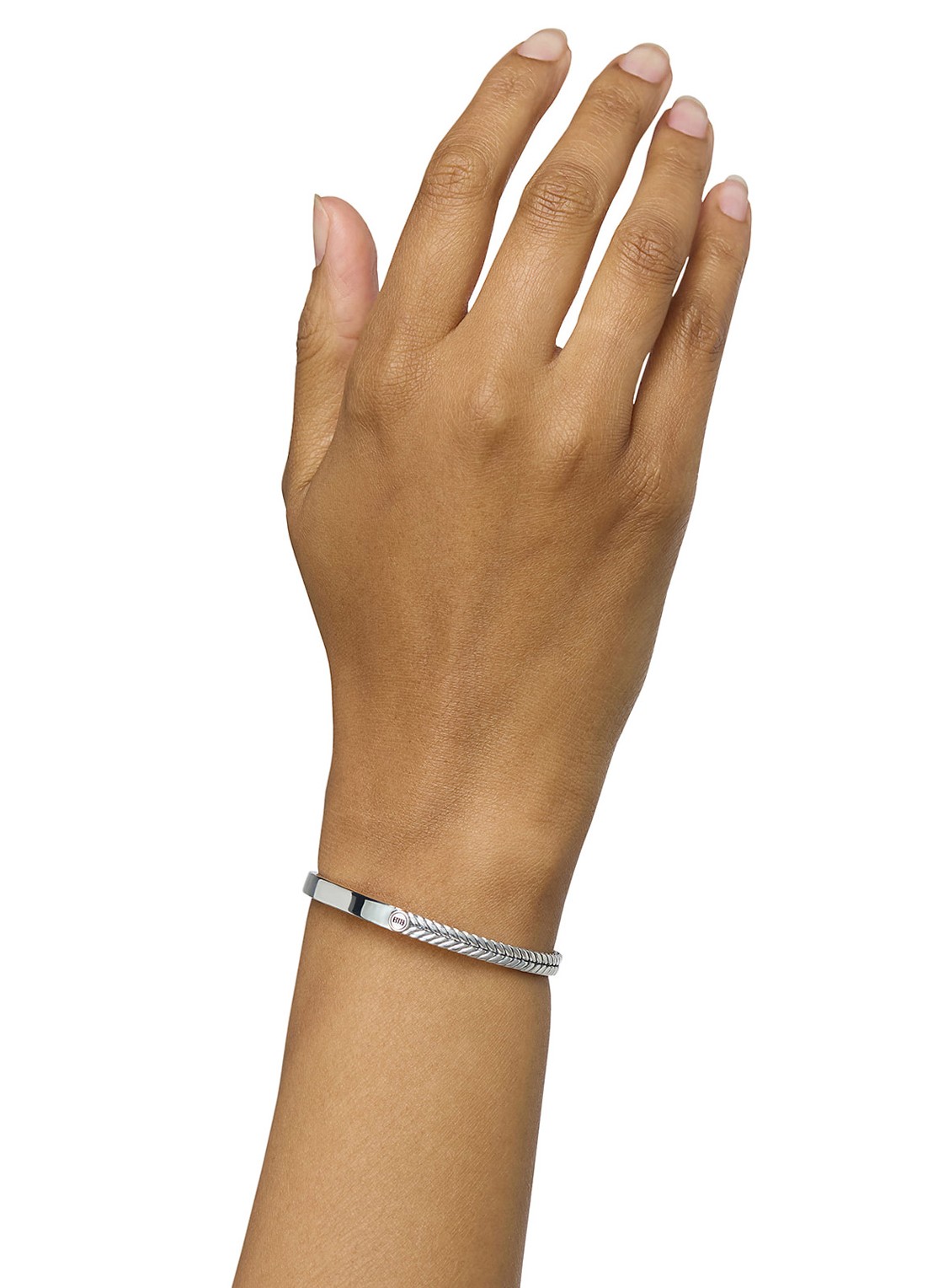 Buddha to Buddha Katja bangle van zilver - voorkant 2 zilver