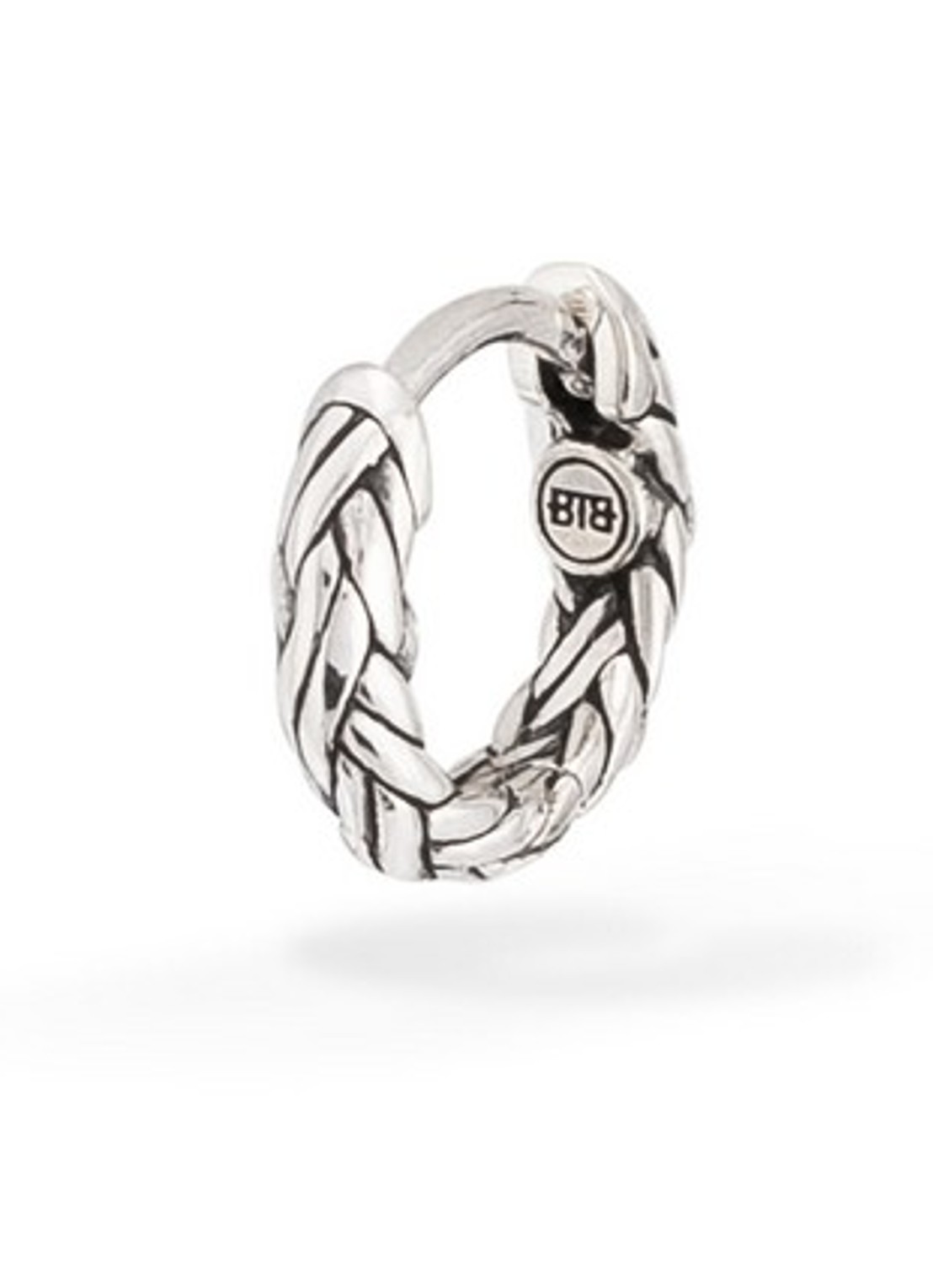 Buddha to Buddha Katja enkele oorring van zilver - voorkant 2 zilver