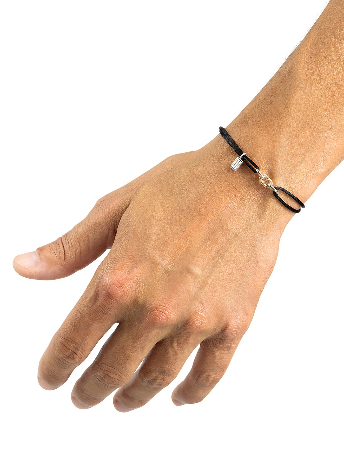 Buddha to Buddha Katja Link armband verguld  - detail 3 zwart