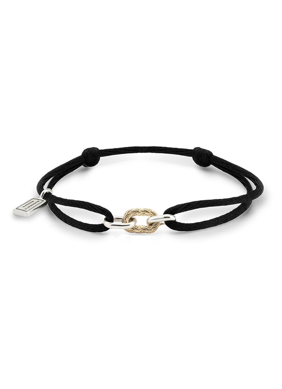Buddha to Buddha Katja Link armband verguld  - voorkant zwart