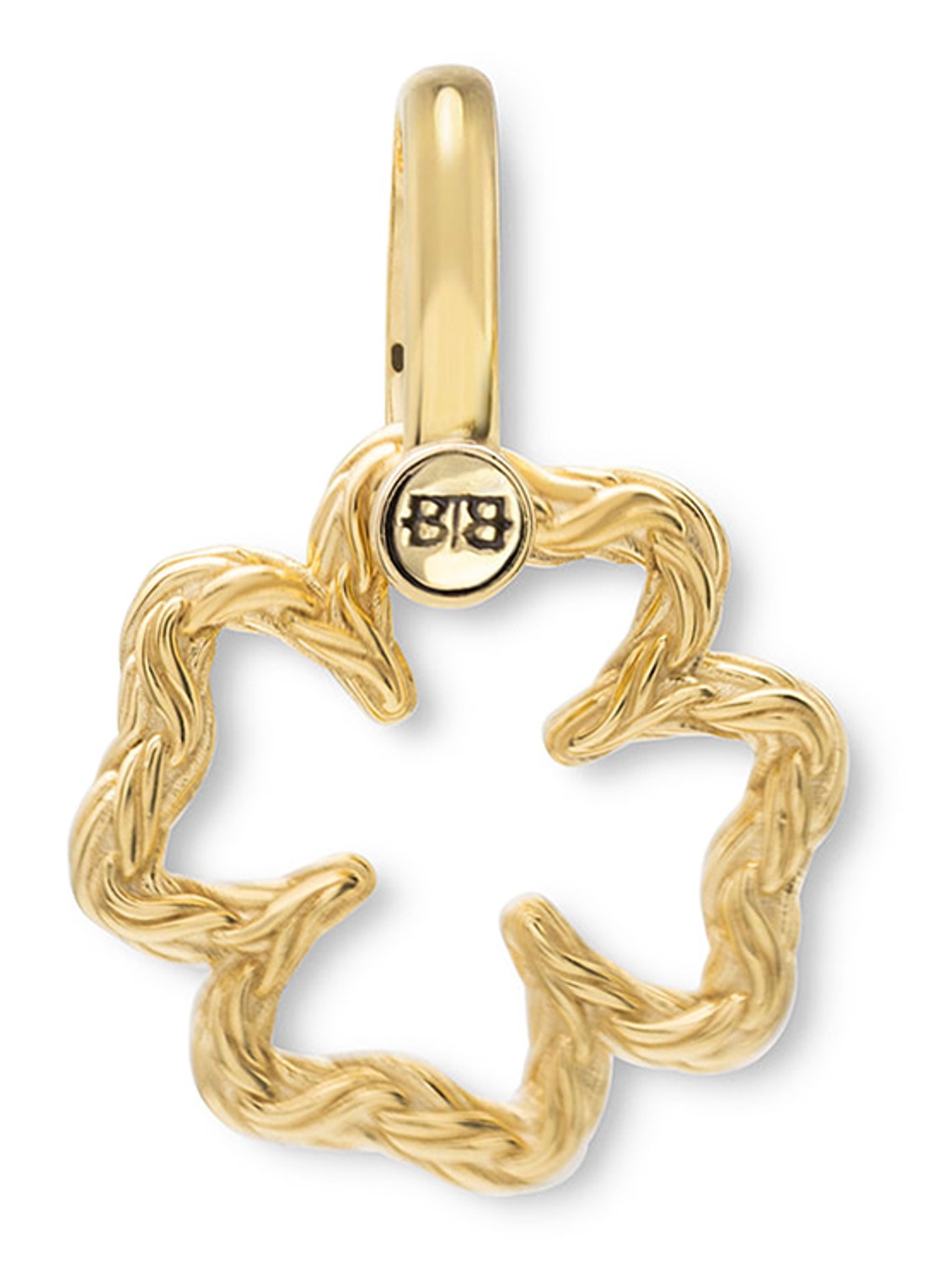 Buddha to Buddha Katja Mini Klaver hanger verguld  - voorkant 4 goud