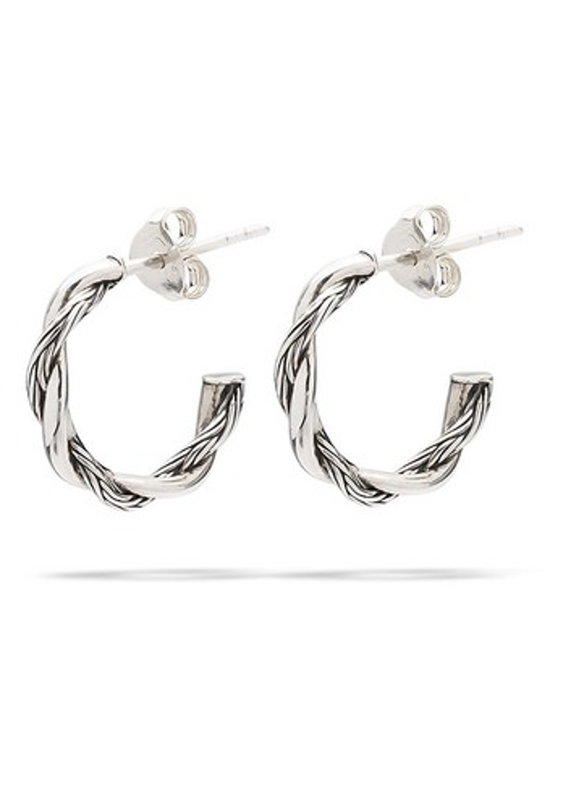 Buddha to Buddha Katja Twist oorringen van zilver  - voorkant zilver