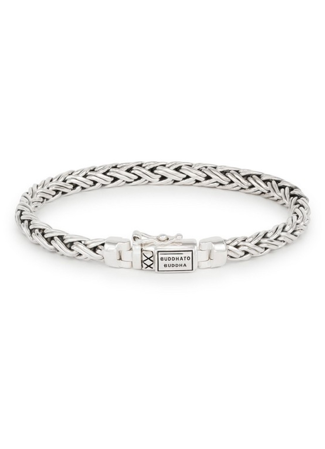 Buddha to Buddha Katja XS schakelarmband van zilver - voorkant zilver