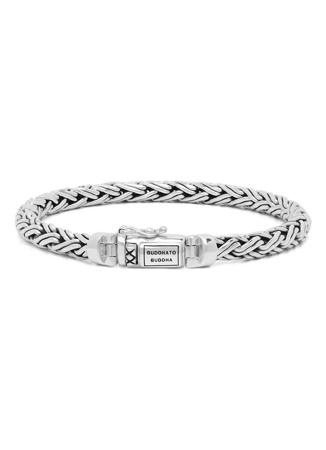 Buddha to Buddha Katja XS schakelarmband van zilver - voorkant 3 zilver