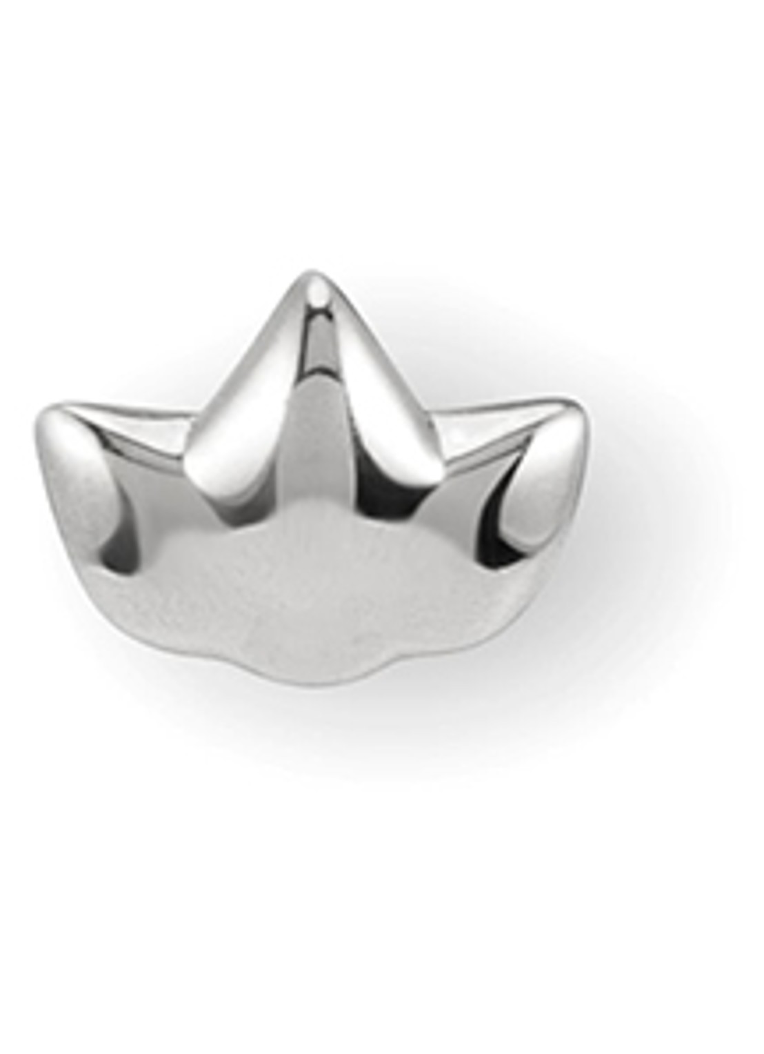 Buddha to Buddha Lotus enkele oorknopje van zilver  - voorkant 4 zilver