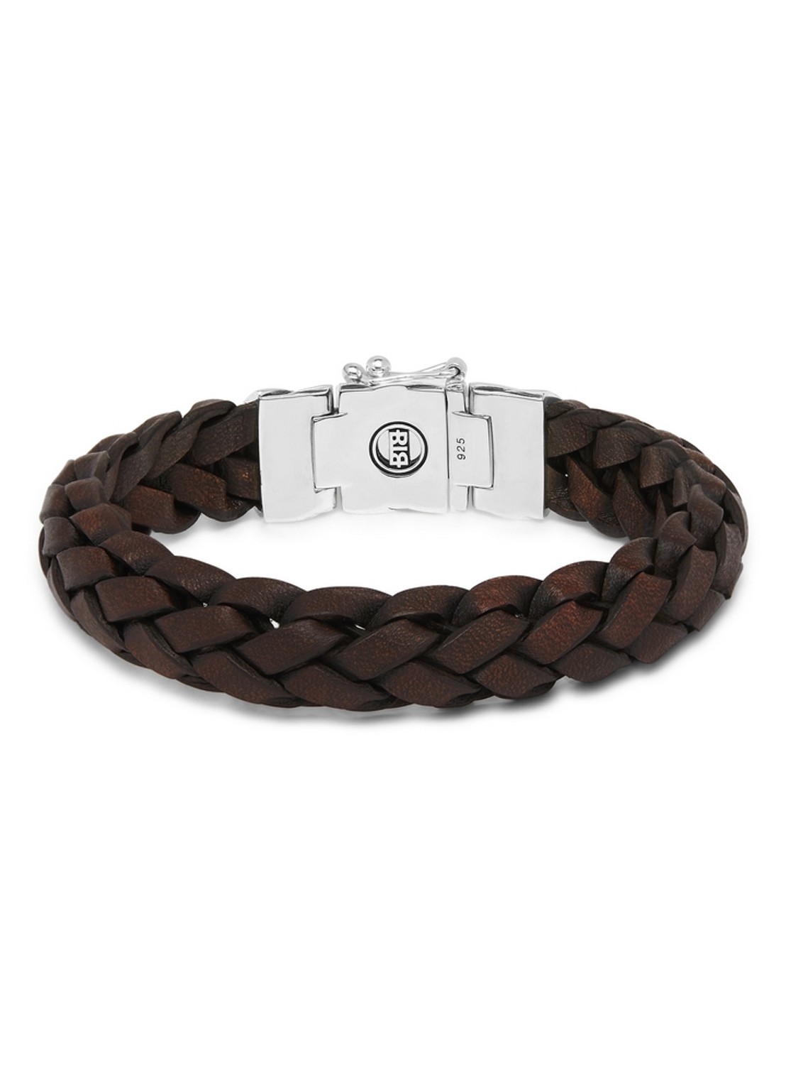 Buddha to Buddha Mangky armband van gevlochten leer - detail 4 donkerbruin