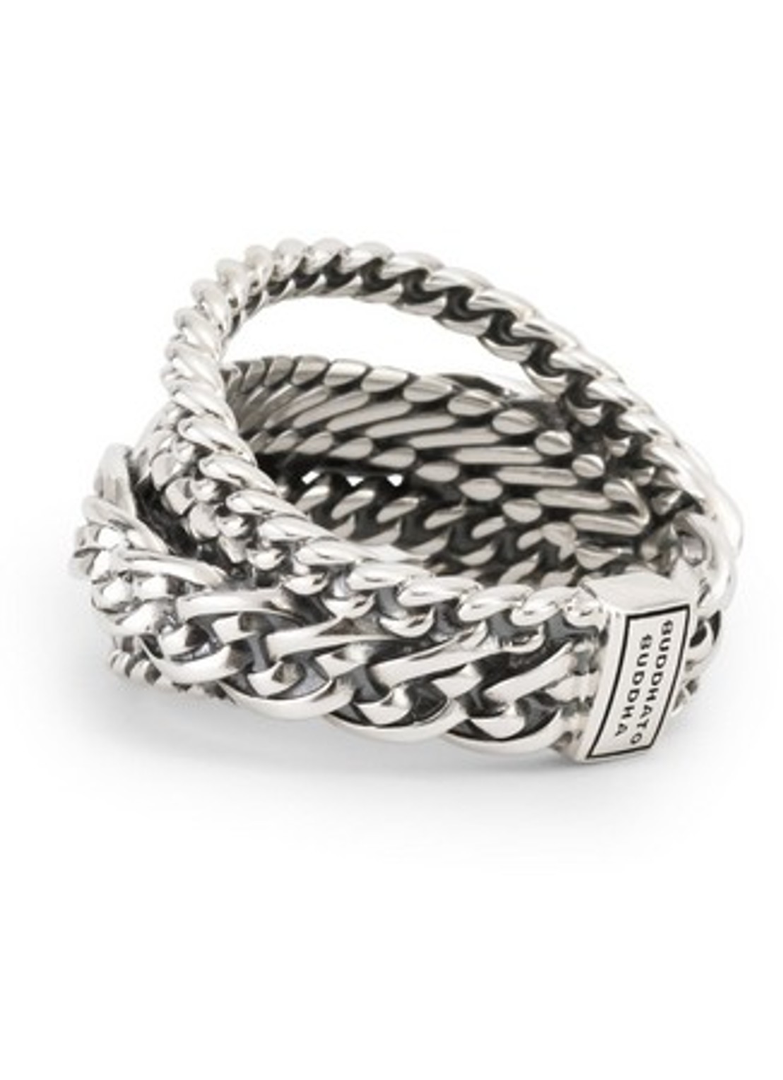 Buddha to Buddha Multi Chain Nathalie ring van zilver - detail 5 zilver