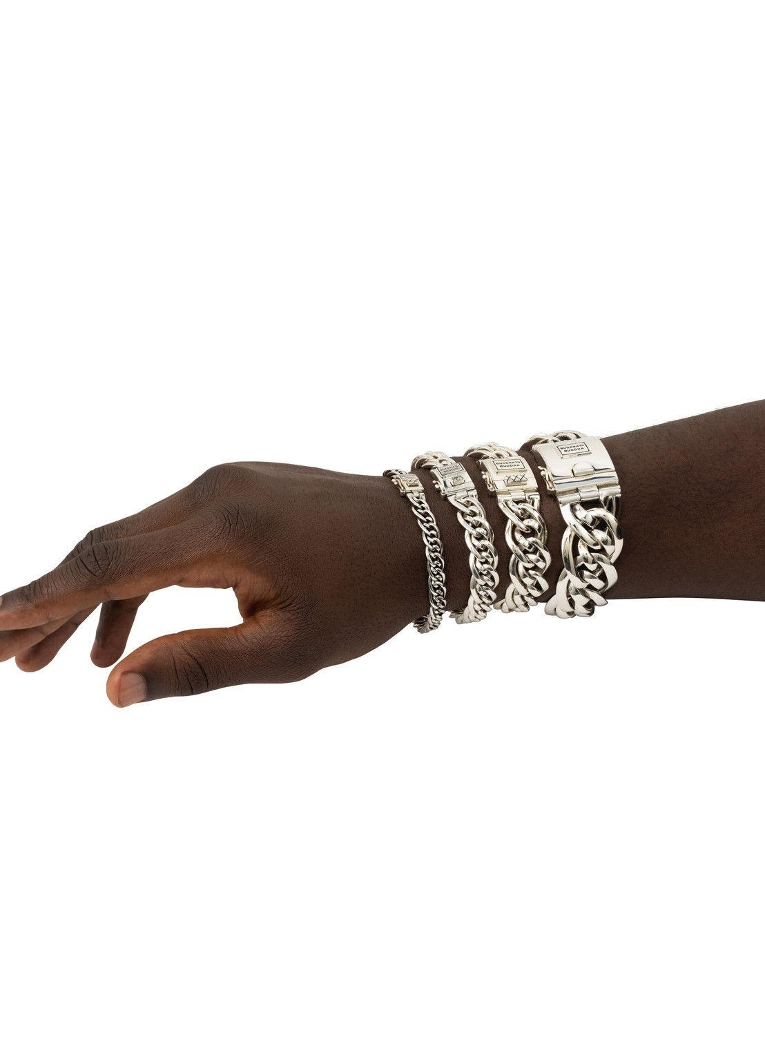 Buddha to Buddha Nathalie Mini schakelarmband van zilver - detail 5 zilver