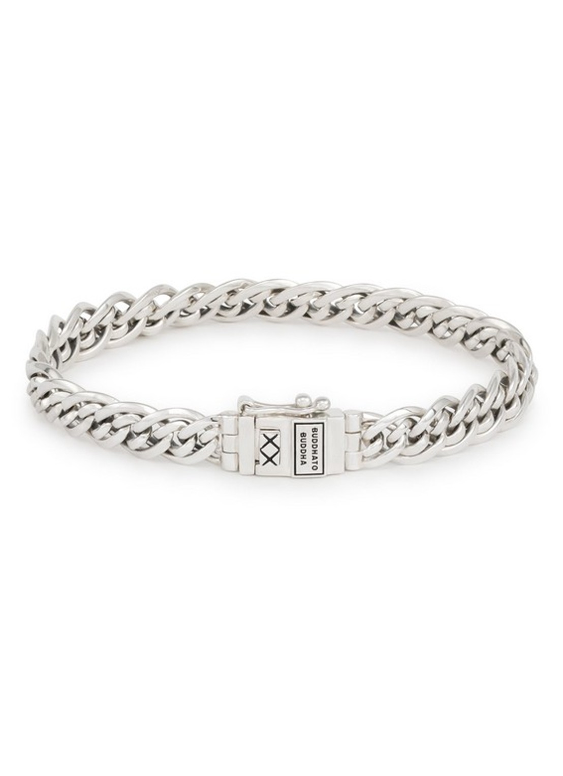 Buddha to Buddha Nathalie Mini schakelarmband van zilver - voorkant zilver