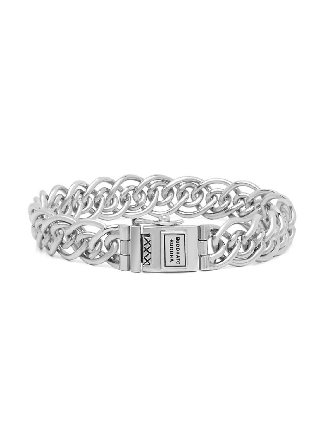 Buddha to Buddha Nathalie Mini schakelarmband van zilver - voorkant 3 zilver