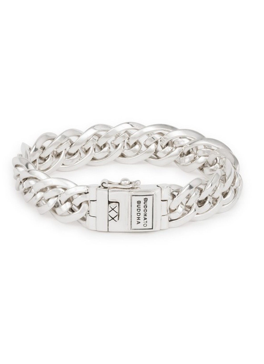 Buddha to Buddha Nathalie XS schakelarmband van zilver - voorkant zilver