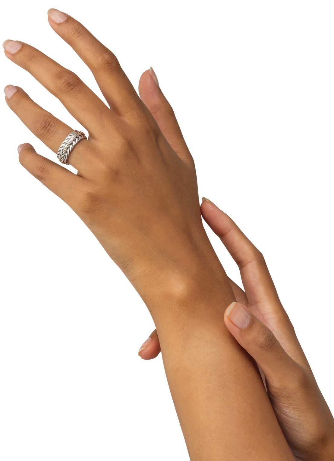 Buddha to Buddha Nurul/Ellen Mix ring van zilver - voorkant 2 zilver