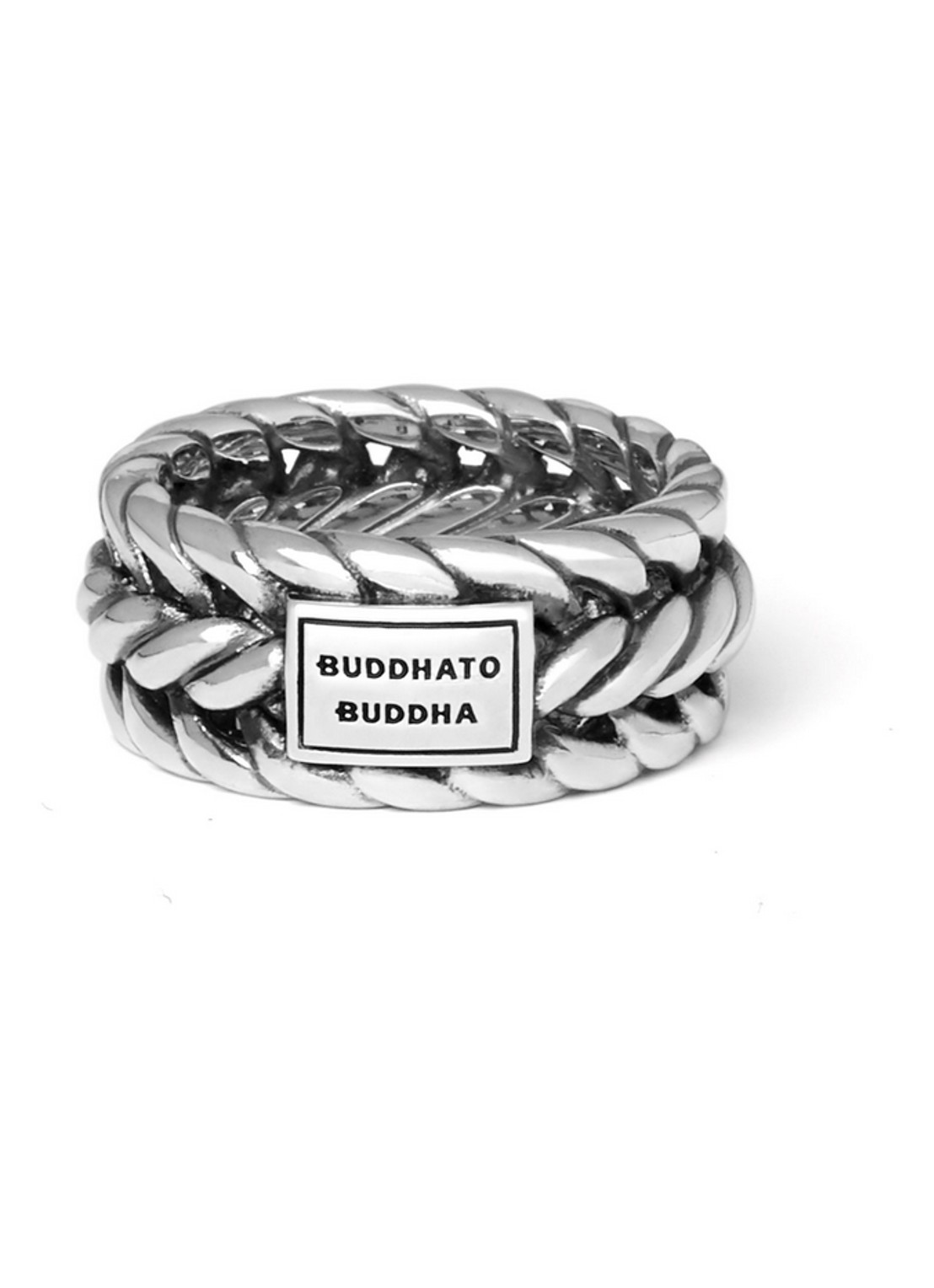 Buddha to Buddha Nurul ring van zilver - voorkant 3 zilver