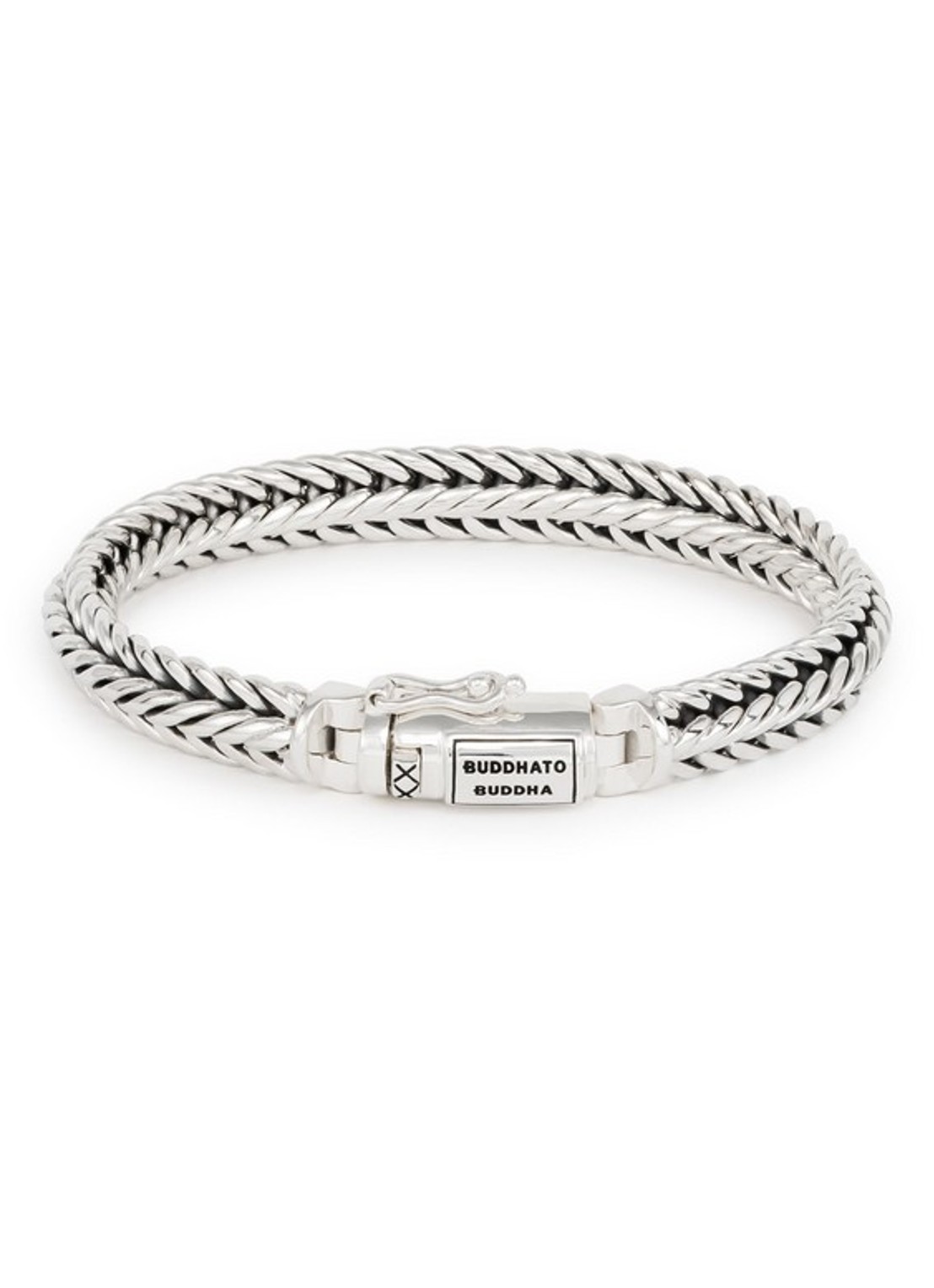 Buddha to Buddha Nurul XS schakelarmband van zilver - voorkant zilver