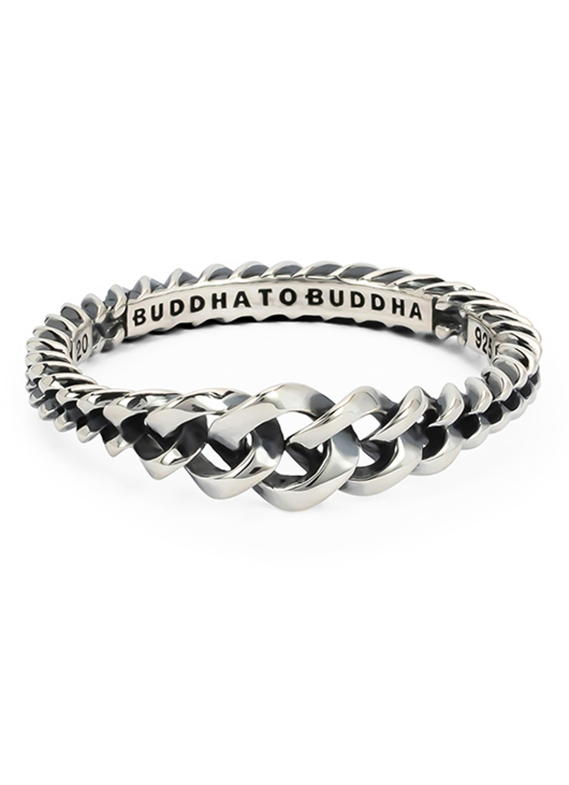 Buddha to Buddha Ring Chain Gradient Zilver - voorkant zilver