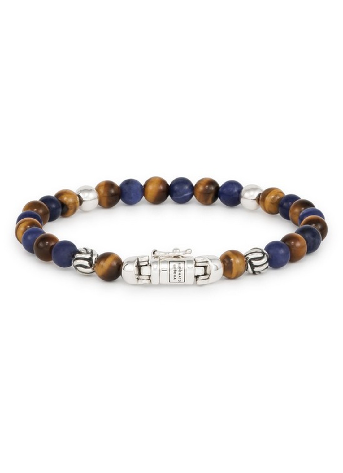 Buddha to Buddha Spirit Bead Mini Mix kralenarmband met edelsteen - voorkant donkerblauw