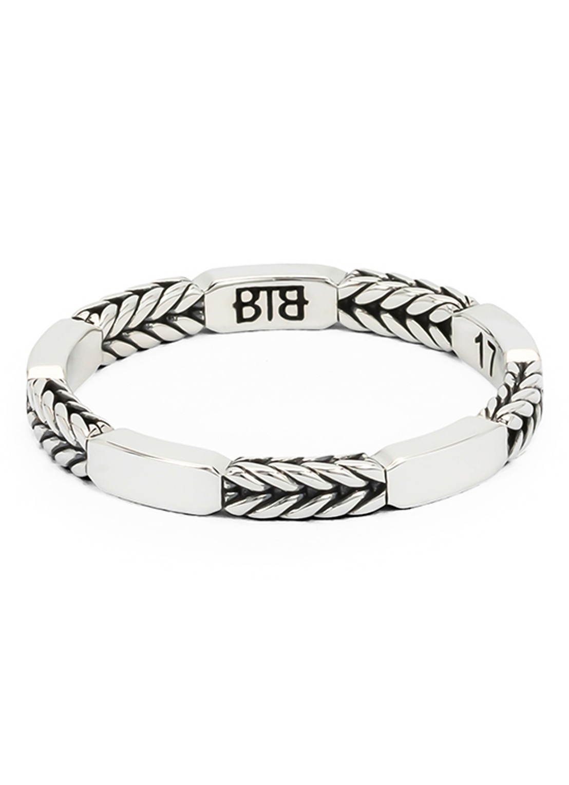 Buddha to Buddha Stacking Ring Barbara Mix Zilver - voorkant 3 zilver