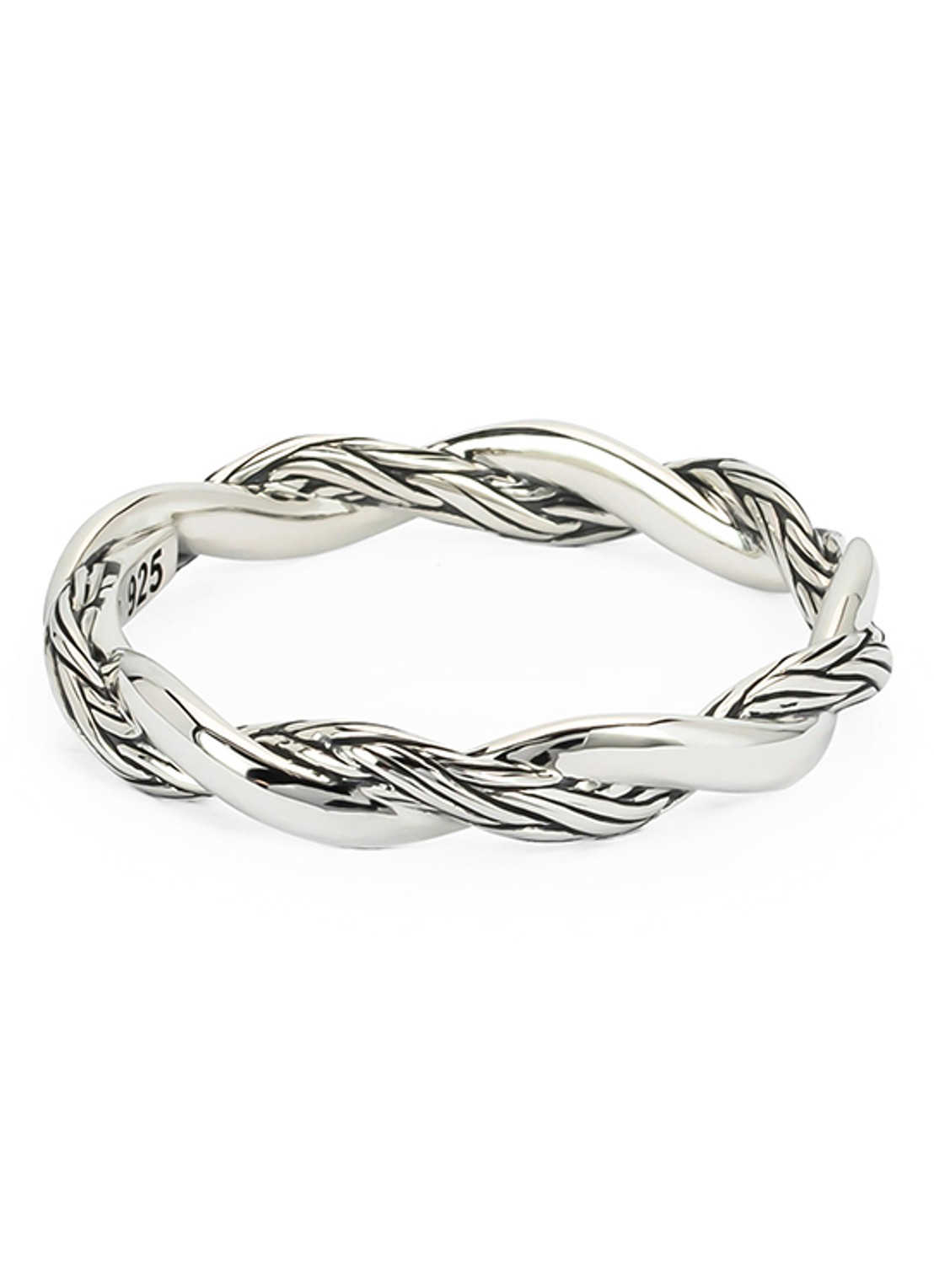 Buddha to Buddha Stacking Ring Katja Twist Zilver - voorkant 4 zilver