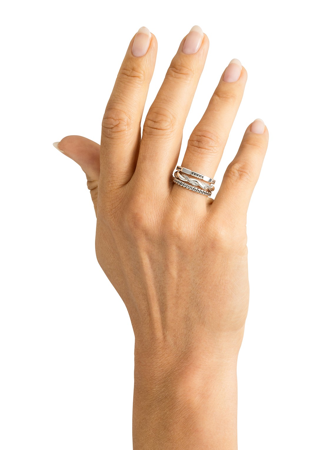 Buddha to Buddha Stacking Ring Nathalie Zilver - detail zilver