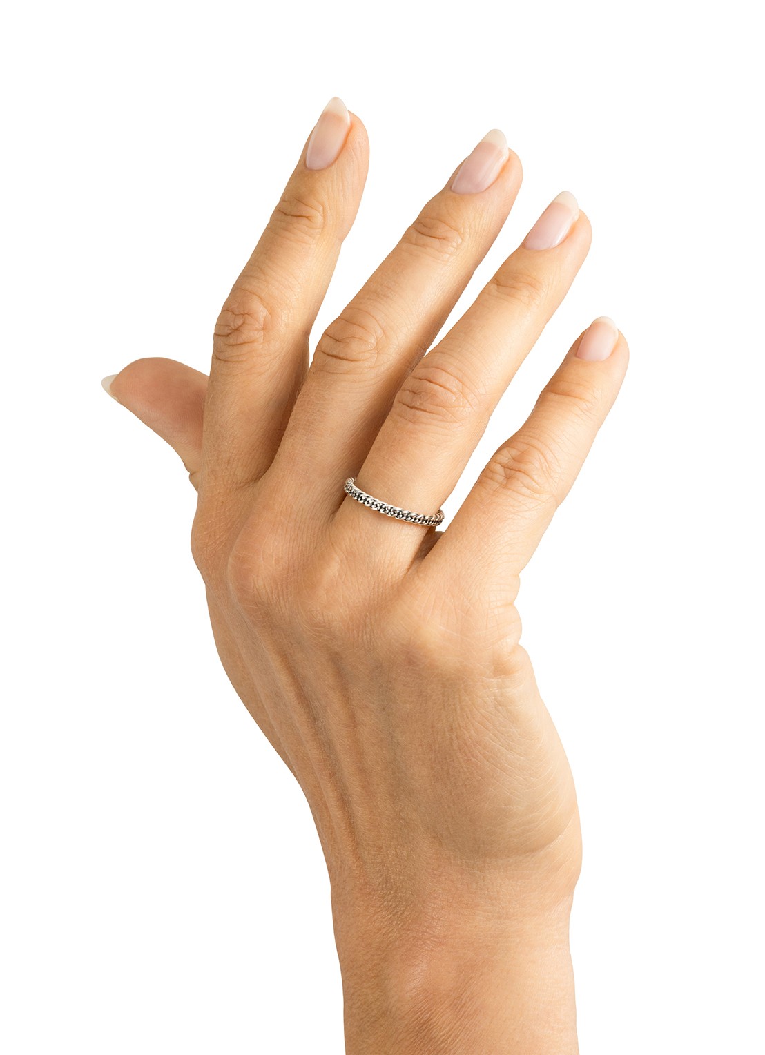 Buddha to Buddha Stacking Ring Nathalie Zilver - voorkant 4 zilver