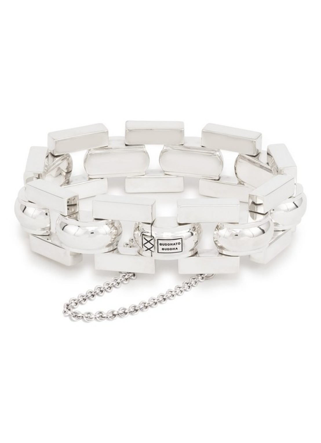 Buddha to Buddha The Batul schakelarmband van zilver - voorkant zilver