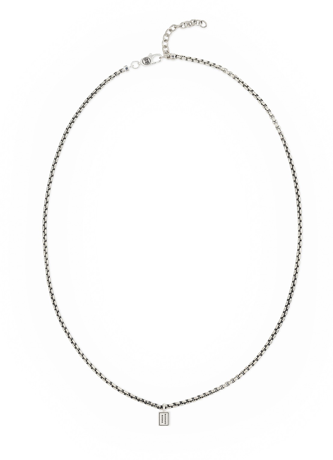 Buddha to Buddha Venetian ketting van zilver - voorkant 3 zilver